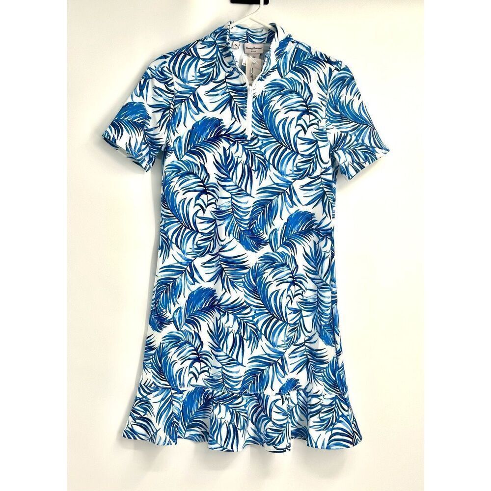 Tommy Bahama NWT size S blue palms dress golf tennis pickleball - Picture 4 of 13
